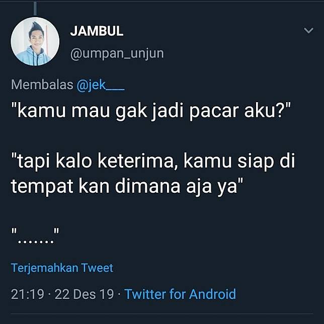 Cuitan nembak cewek dengan syarat yang nyeleneh